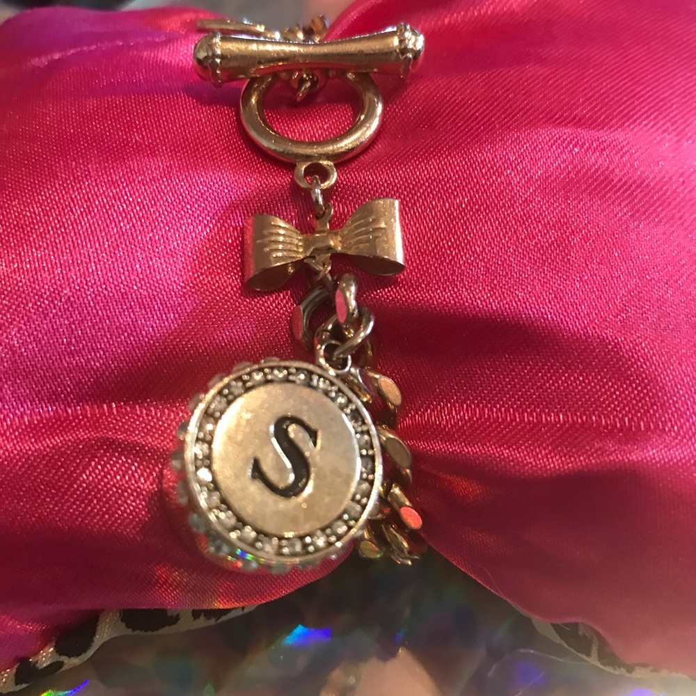 Betsey Johnson initial “S” charm bracelet locket
